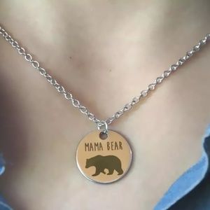 2/$25 Cute Mama Bear Pendant Necklace, Mother's Day Gift